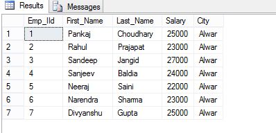 execute select command